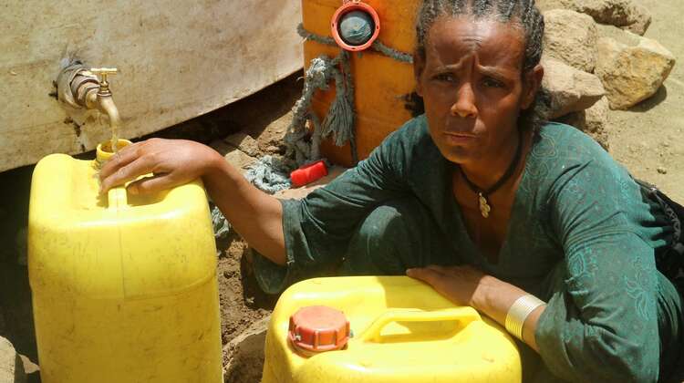 Clean water is a great relief for people. They are no longer forced to drink dirty water, e.g. from ponds.