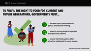 Young people, in particular, need to be supported more and involved in policy and decision-making processes around food systems.