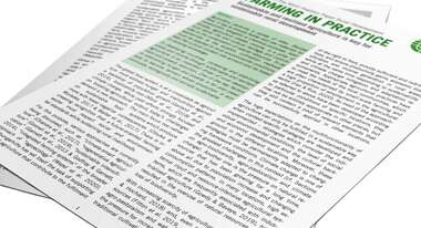 Title page of the position paper on rural development: Farming in practice