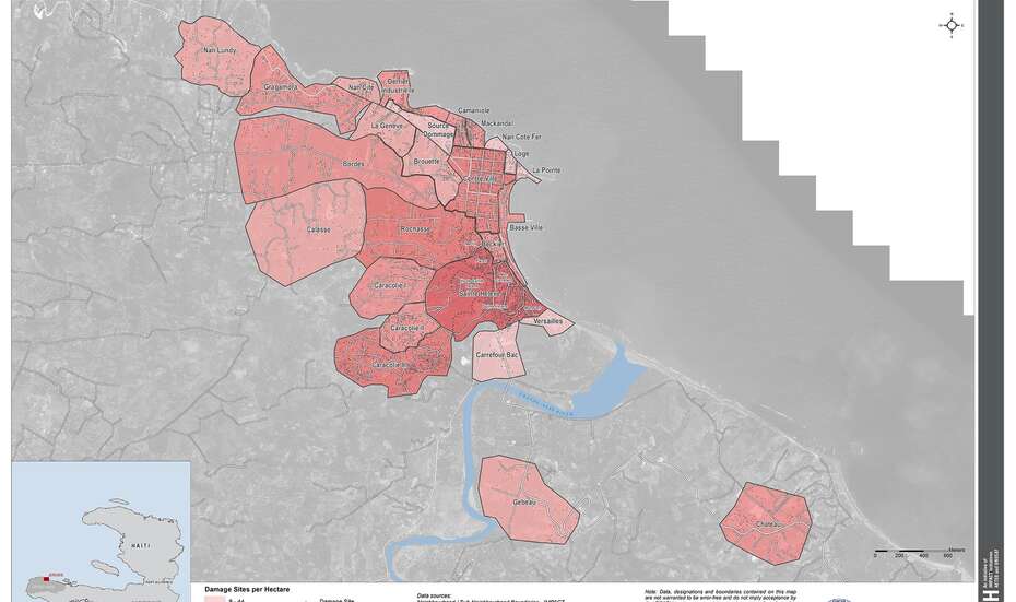Die Karte zeigt vom Hurrikan betroffene Gebiete