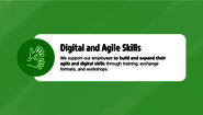 We support our employees to build and expand their agile and digital skills through training, exchange formats, and workshops.