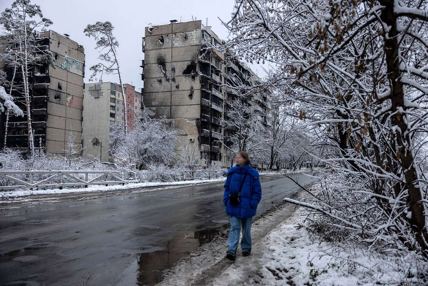 Kalte Wintertage in der Ukraine. Hier: Ternopil.