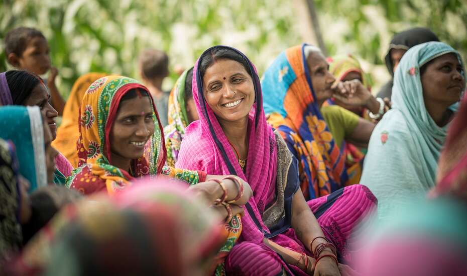 Women in Nepal taking part in nutrition training