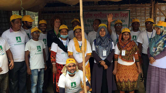 Employees of WHH and its partner organisation Anando in Bangladesh.