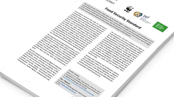 Cover: Publication of Food Security Standards