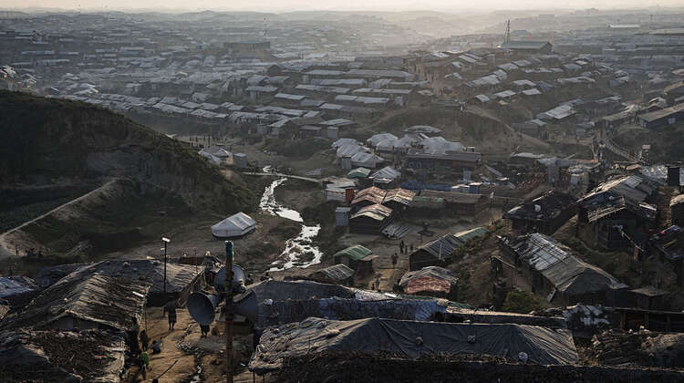 View over Kutupalong refugee camp