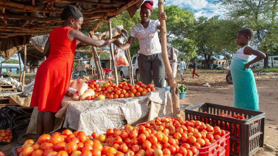 Durch den Anstieg der Lebensmittelpreise können sich die Menschen nur noch das Nötigste leisten, Simbabwe.