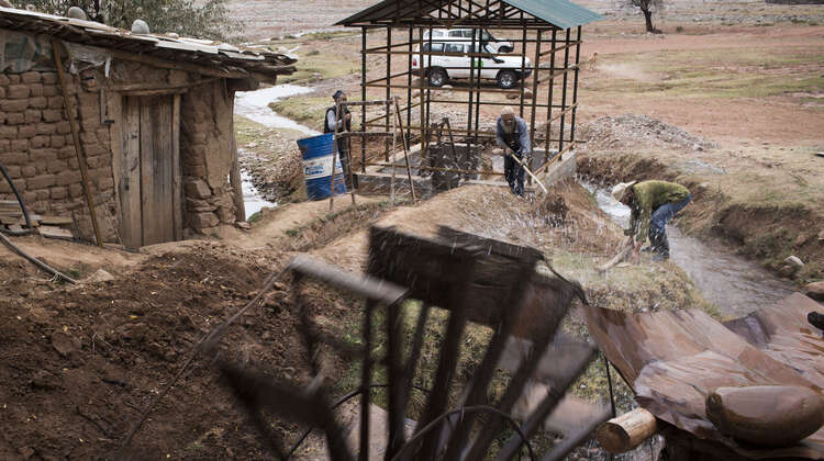 Residents of the village of Peshtovar, Tajikistan
