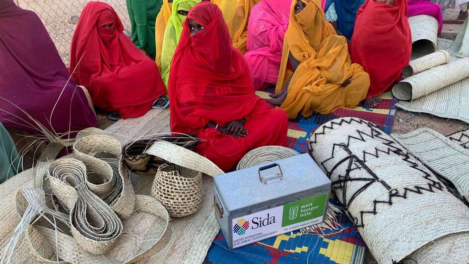 Women in an IDP camp in Port Sudan (photo taken in February 2024).
