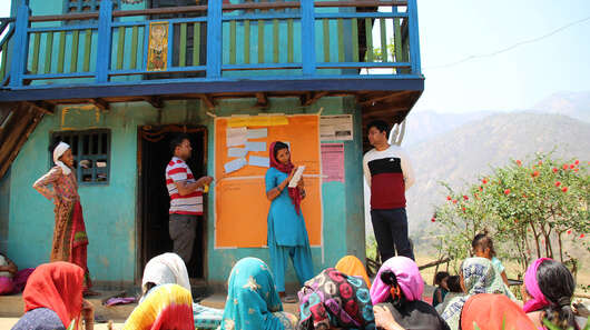 A women's group training in Nepal.
