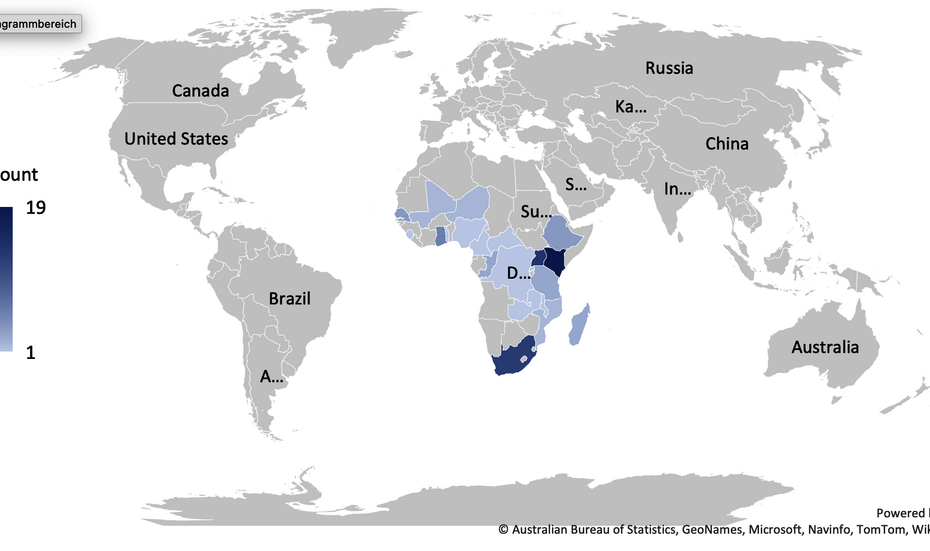 Map of agricultural carbon farming projects