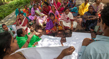Frauengruppe der Women's Federation in Jharkand, Indien