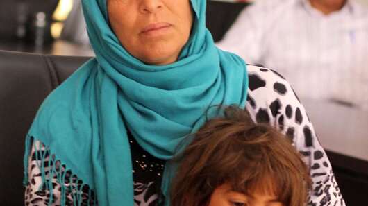 Aya Daoud fled from Syria with her daughter. 