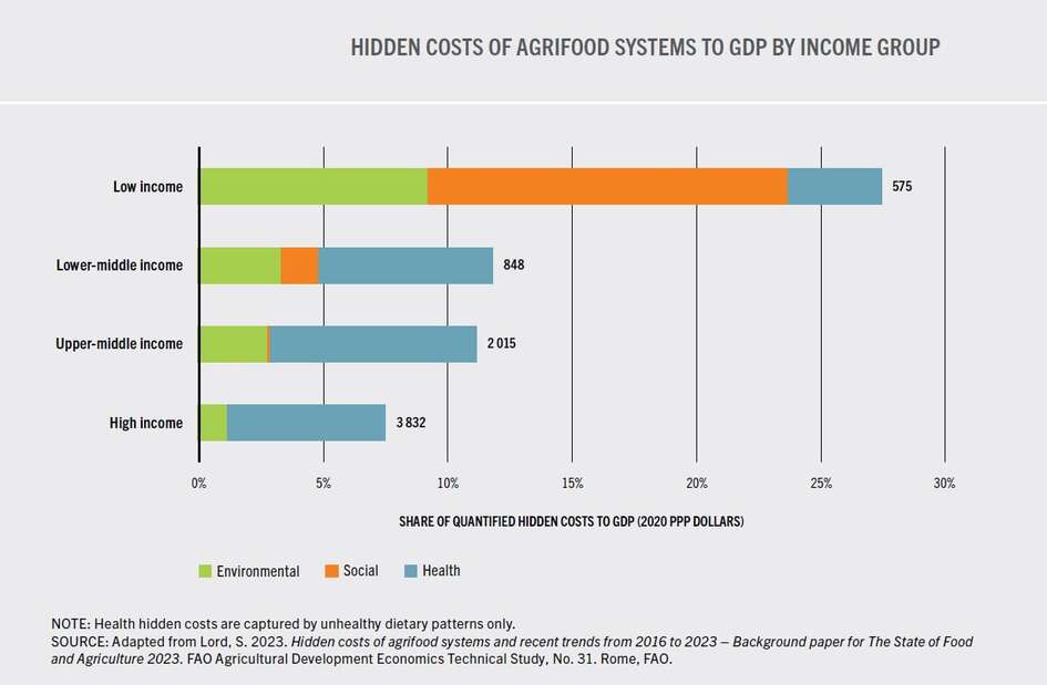 Hidden cost by income group GDP